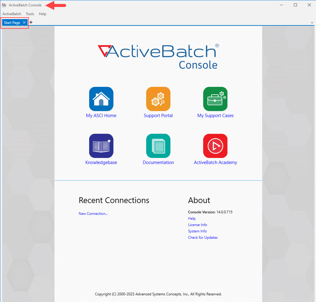 Starting the ActiveBatch Console