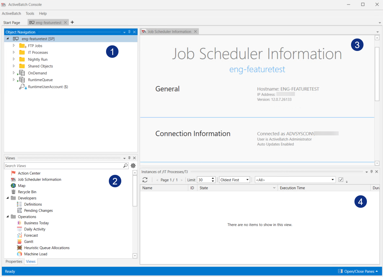 Starting the ActiveBatch Console